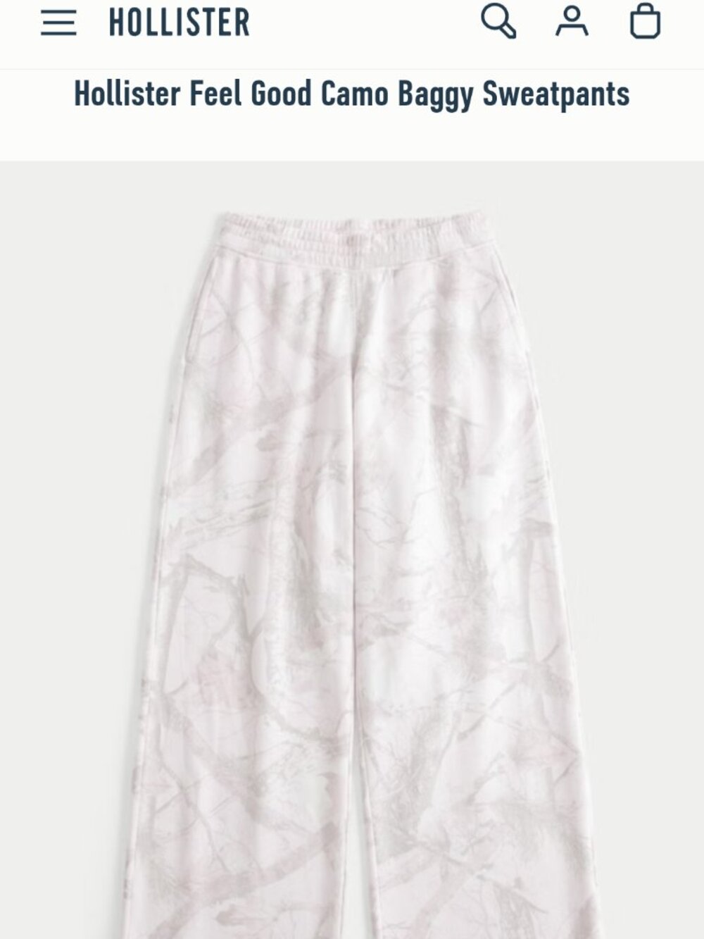 XL Hollister Camo sweatpants
